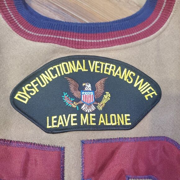 Vintage 90s Sz Large America MADE IN USA Spell Out Stitched Crewneck Sweatshirt - Picture 5 of 11